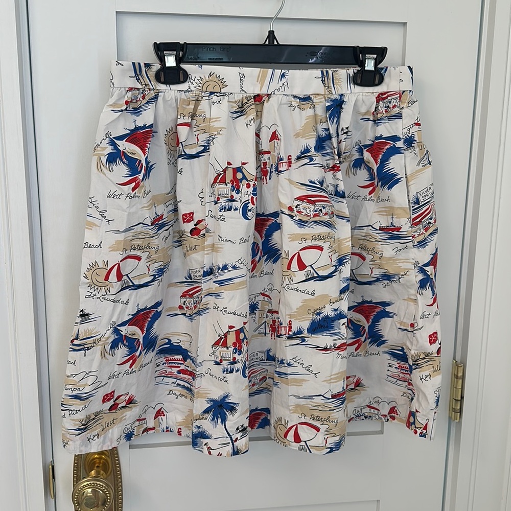 Florida themed Brooks Brothers Summer skirt - size 8
